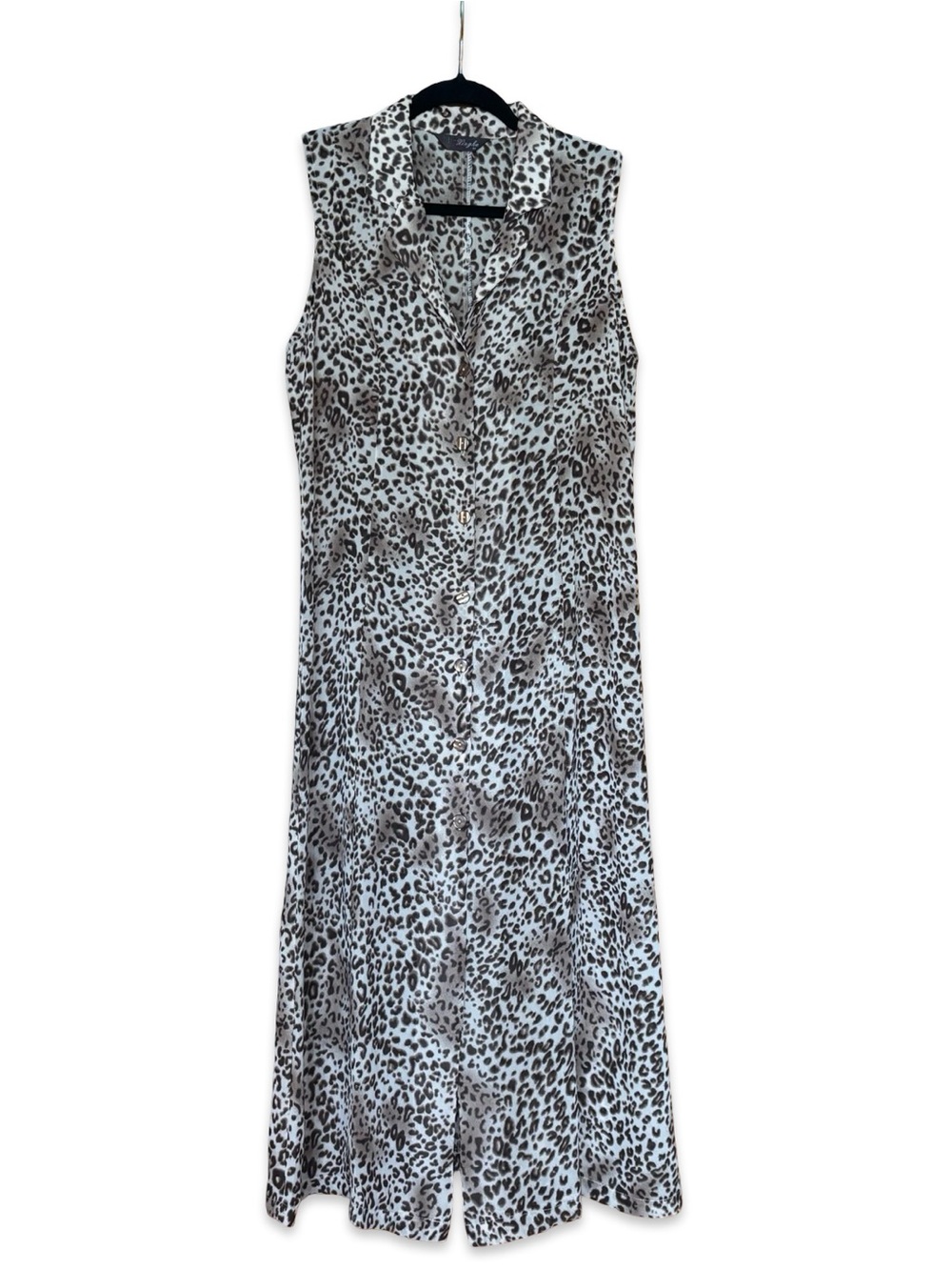Y2K Leopard Print Midi Dress